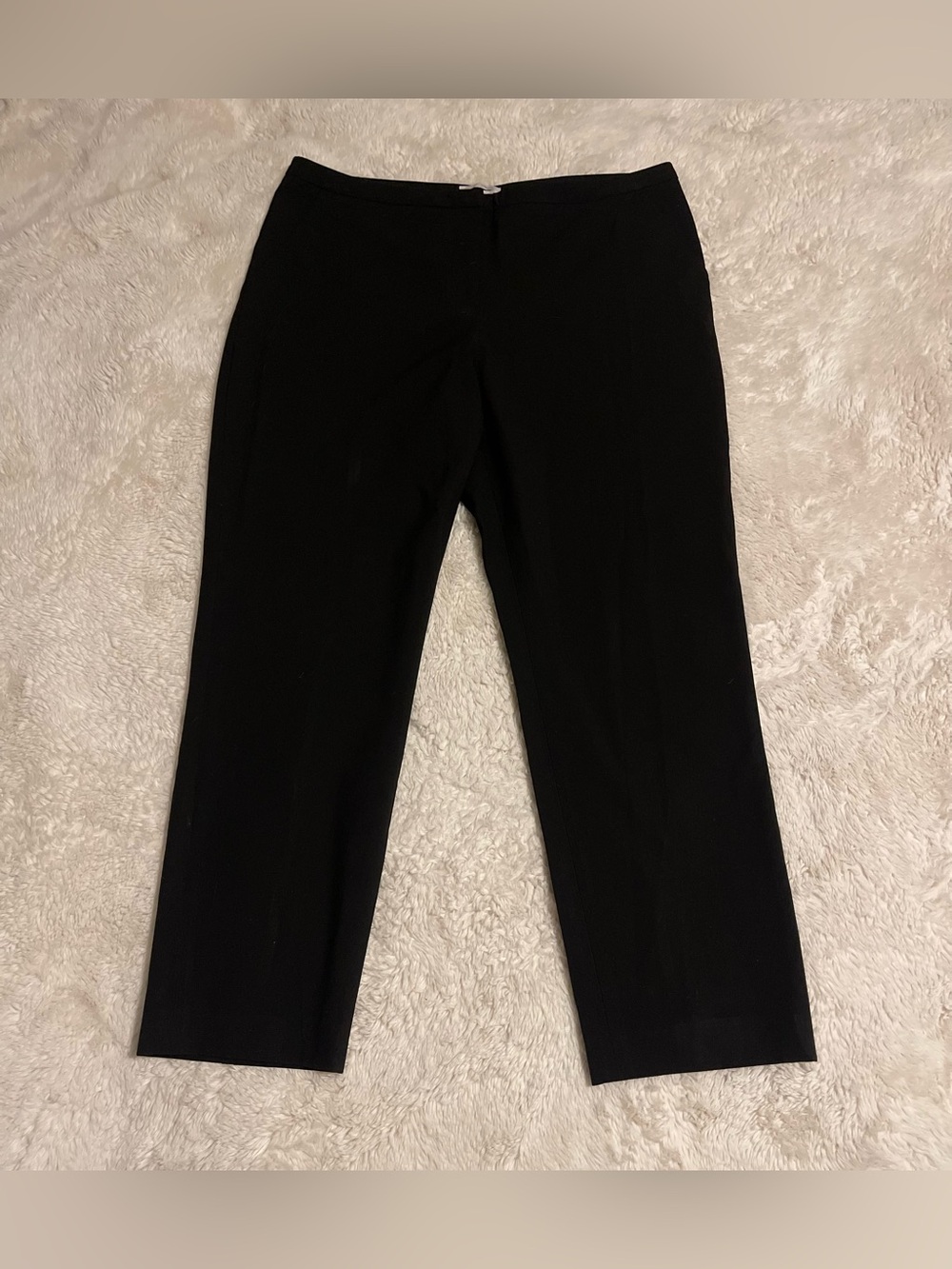 Halogen Quinn Fit Dress Pants Womens 8 Black Stretch Viscose Blend Trousers